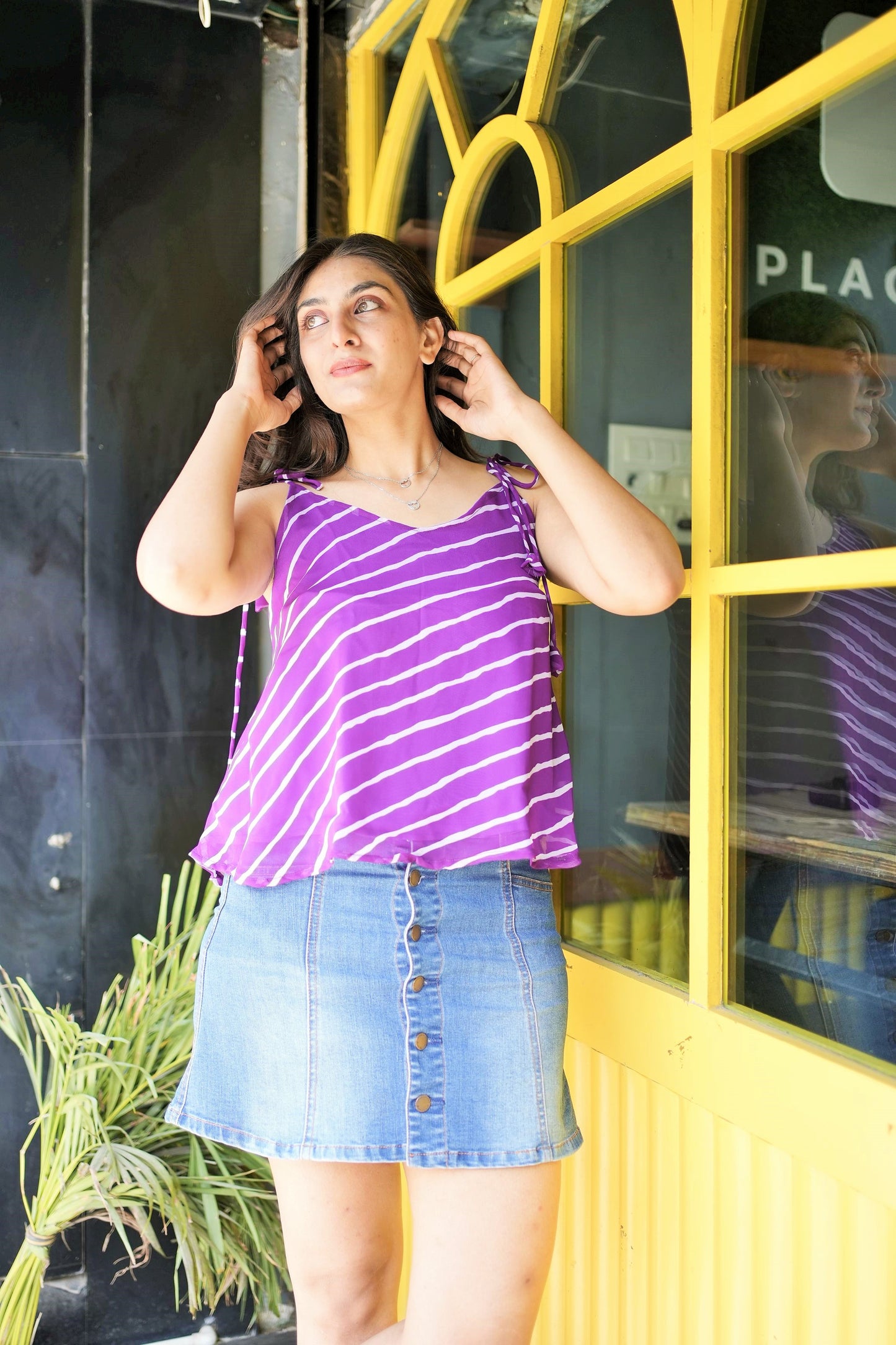 Purple Leheriya Tunic