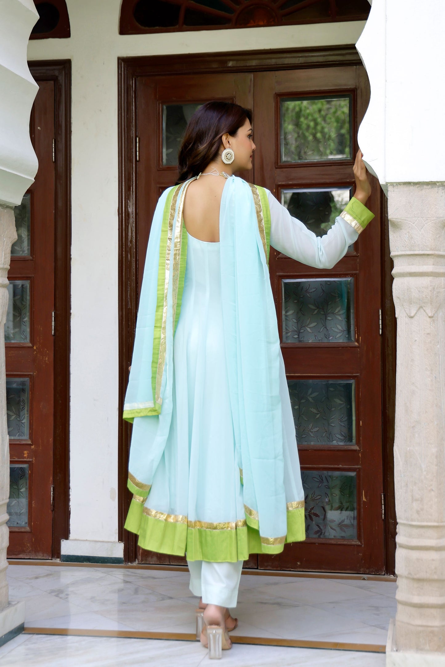Baby Blue Georgette Suit Set