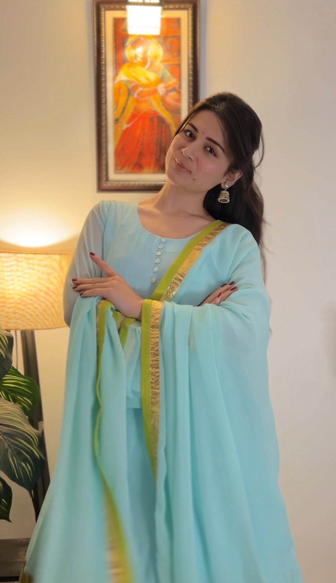 Baby Blue Georgette Suit Set