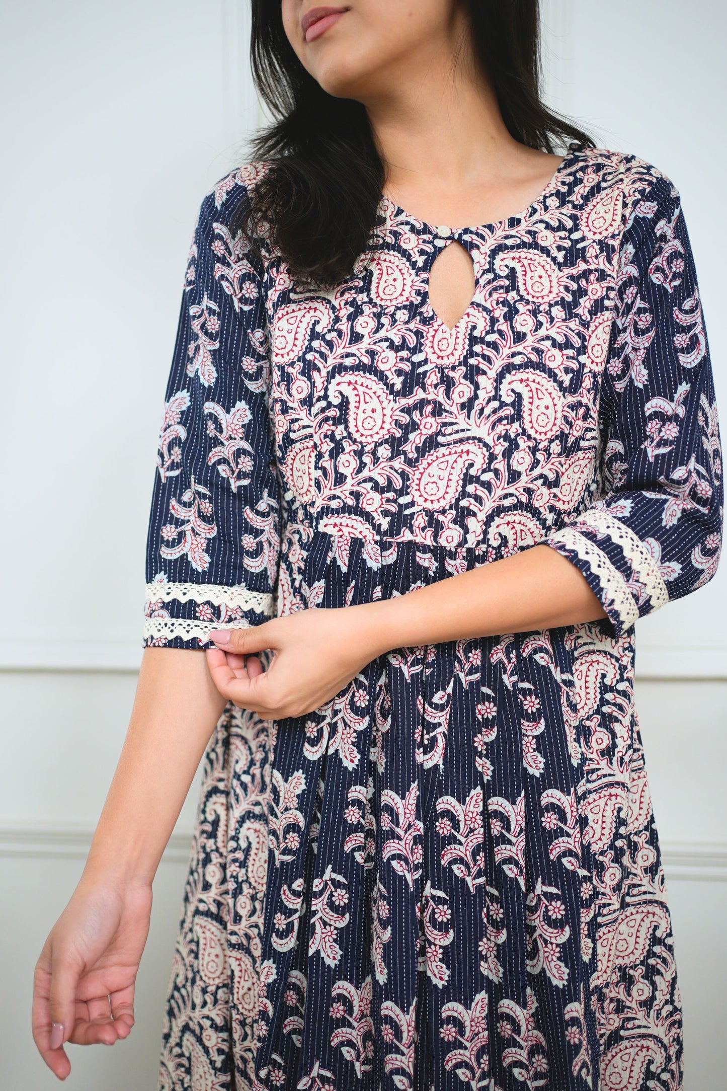 Navy Blue Midi Dress