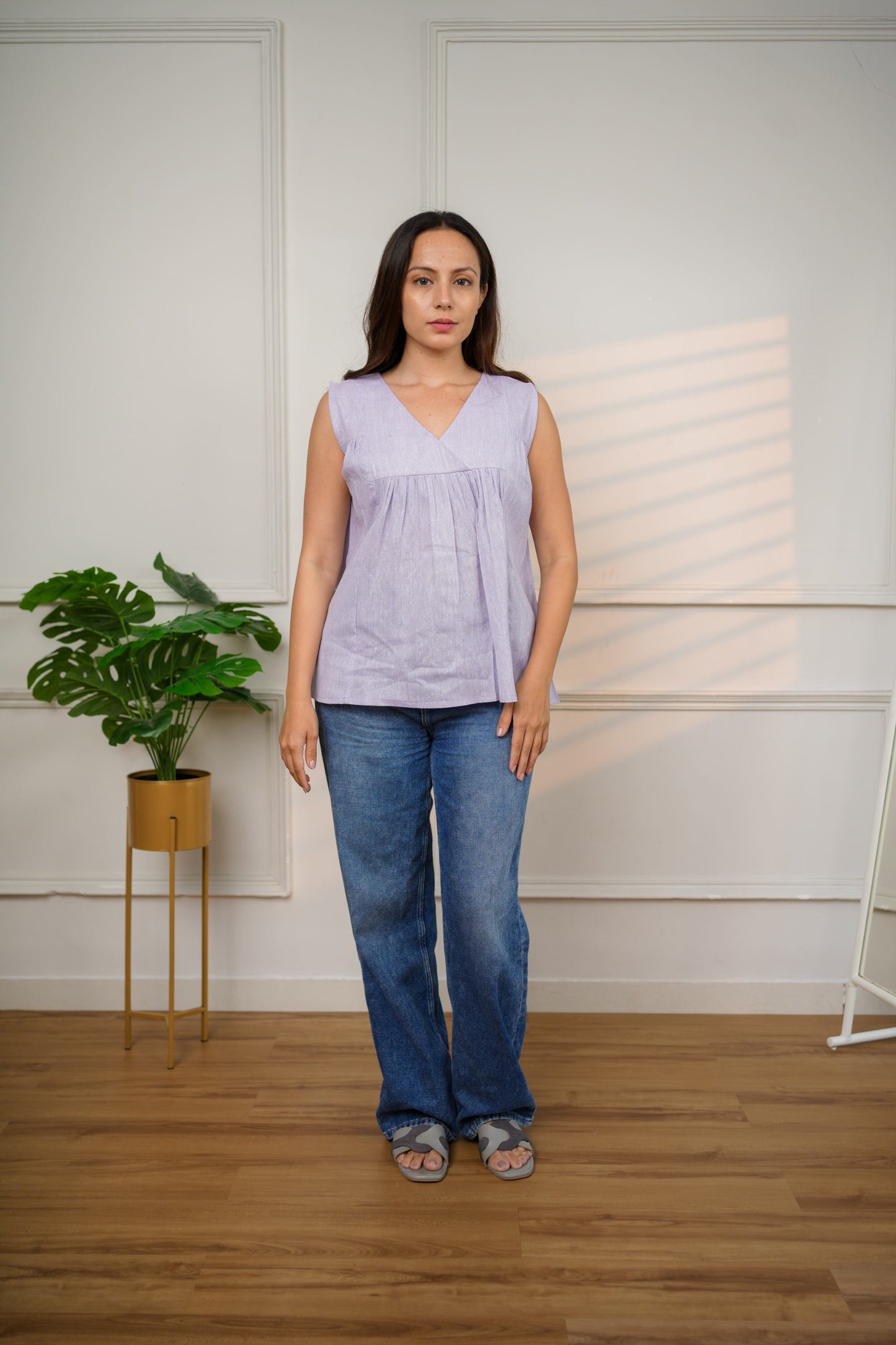 Classic Lavender Sleeveless Top