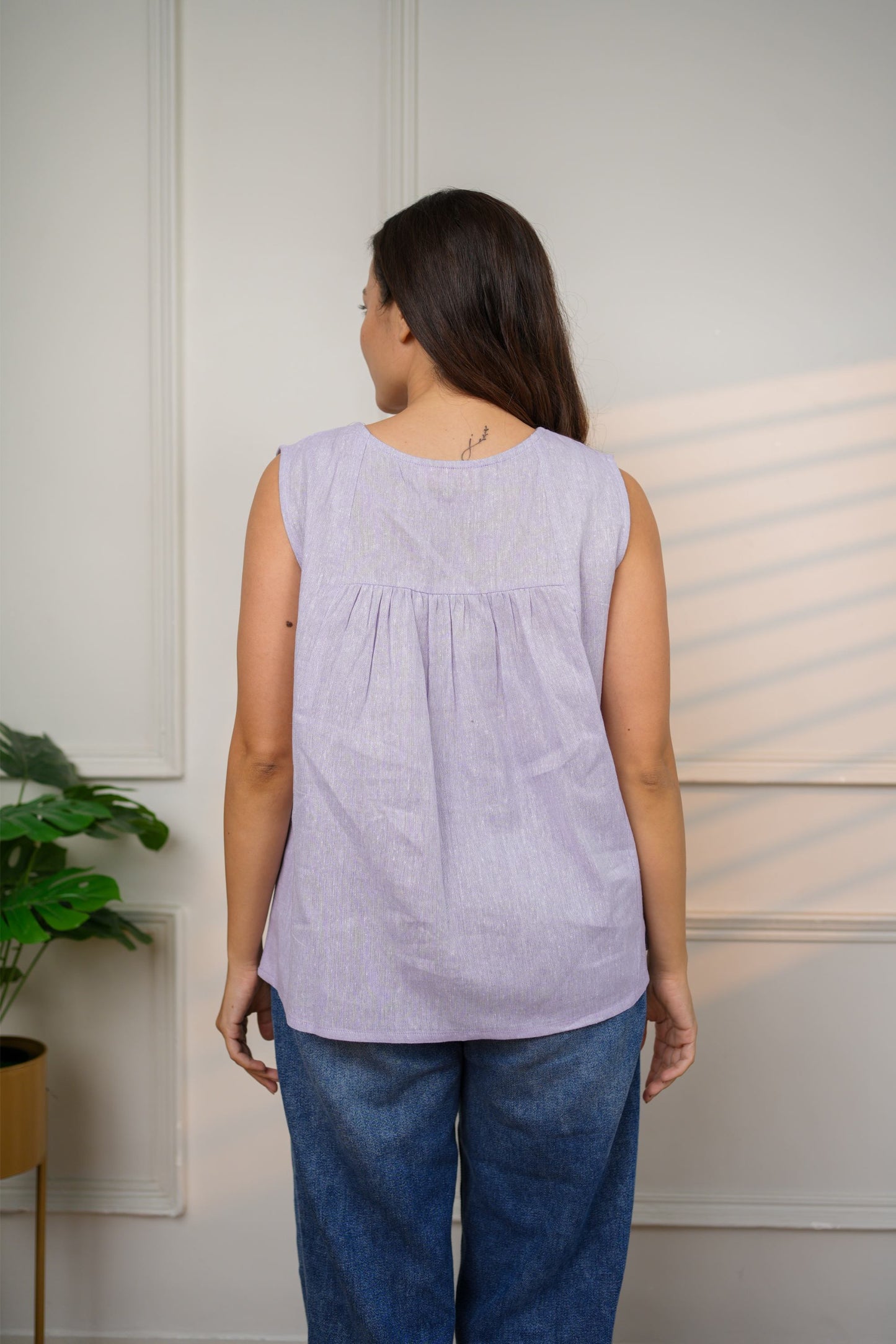 Classic Lavender Sleeveless Top