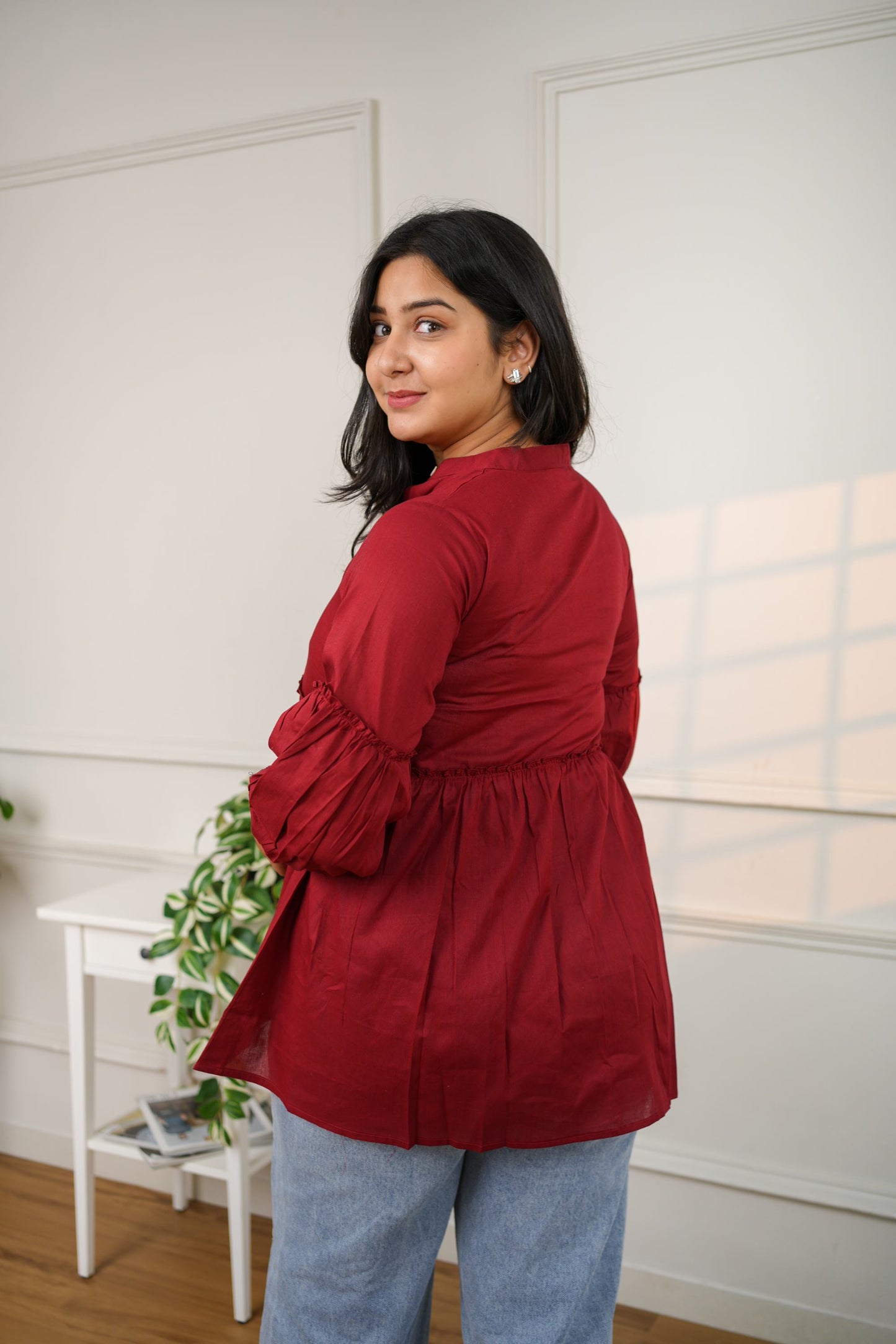Maroon Classic Top
