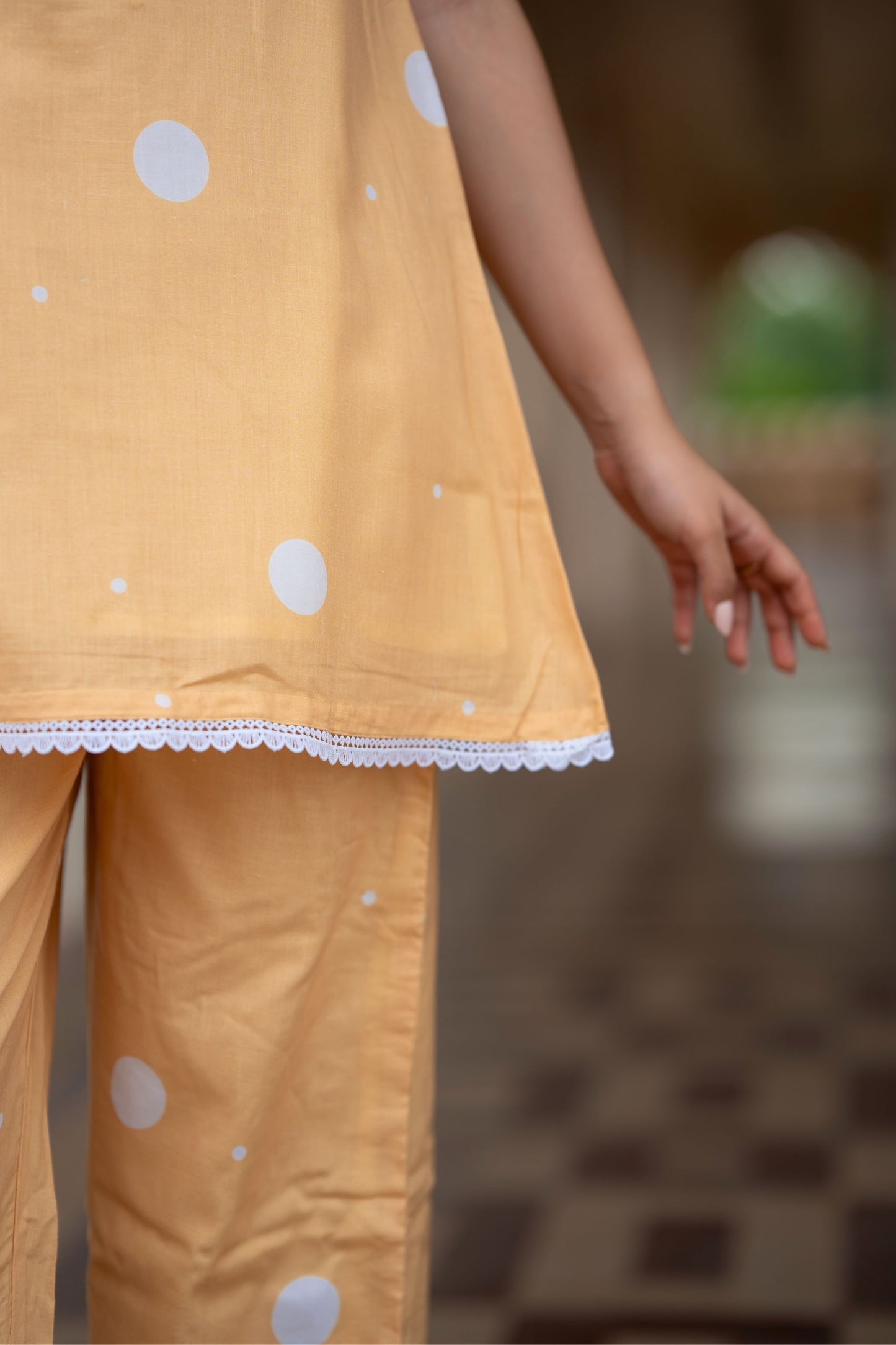 Melon Polka Kurta Set