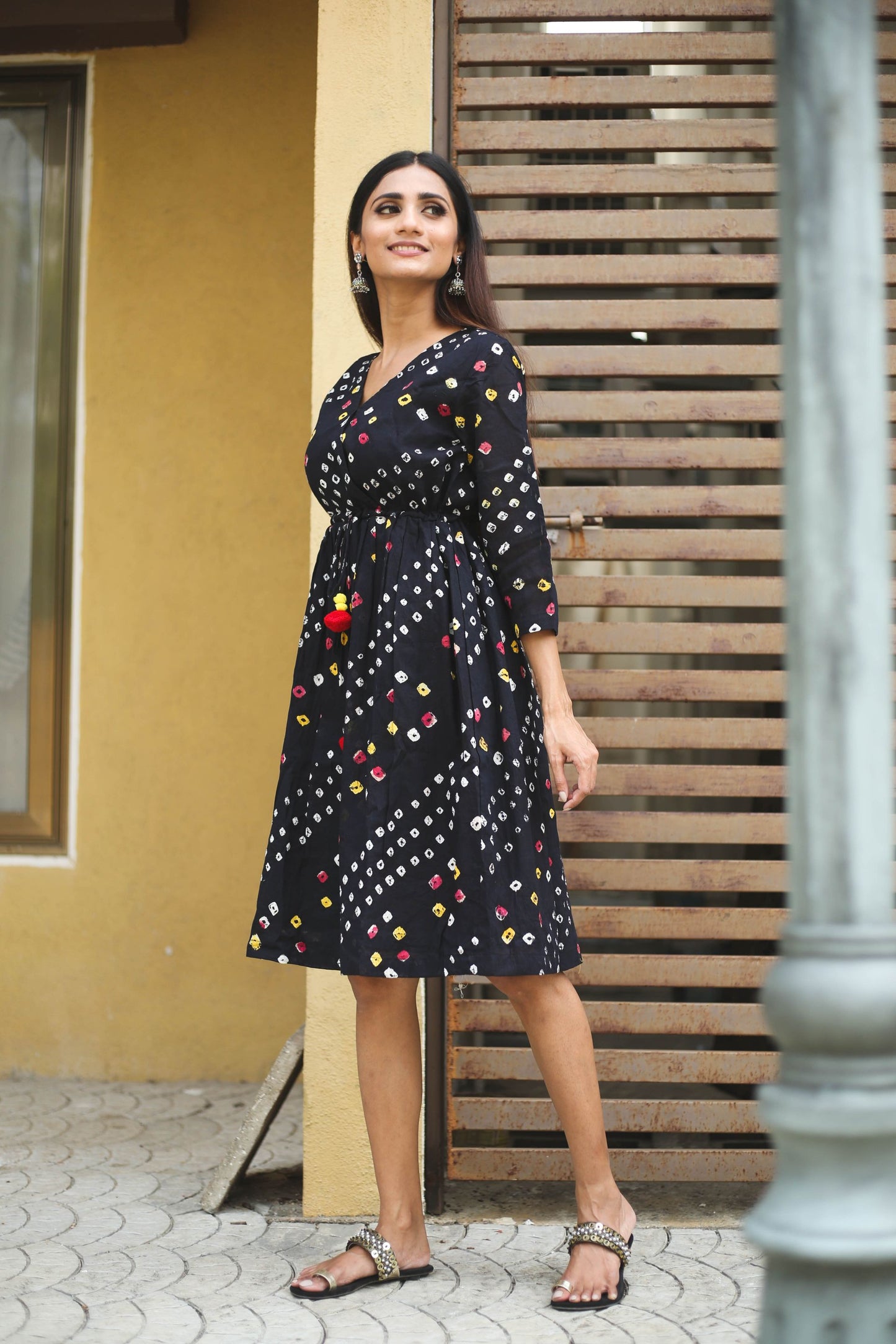 Black Bandhani Dress