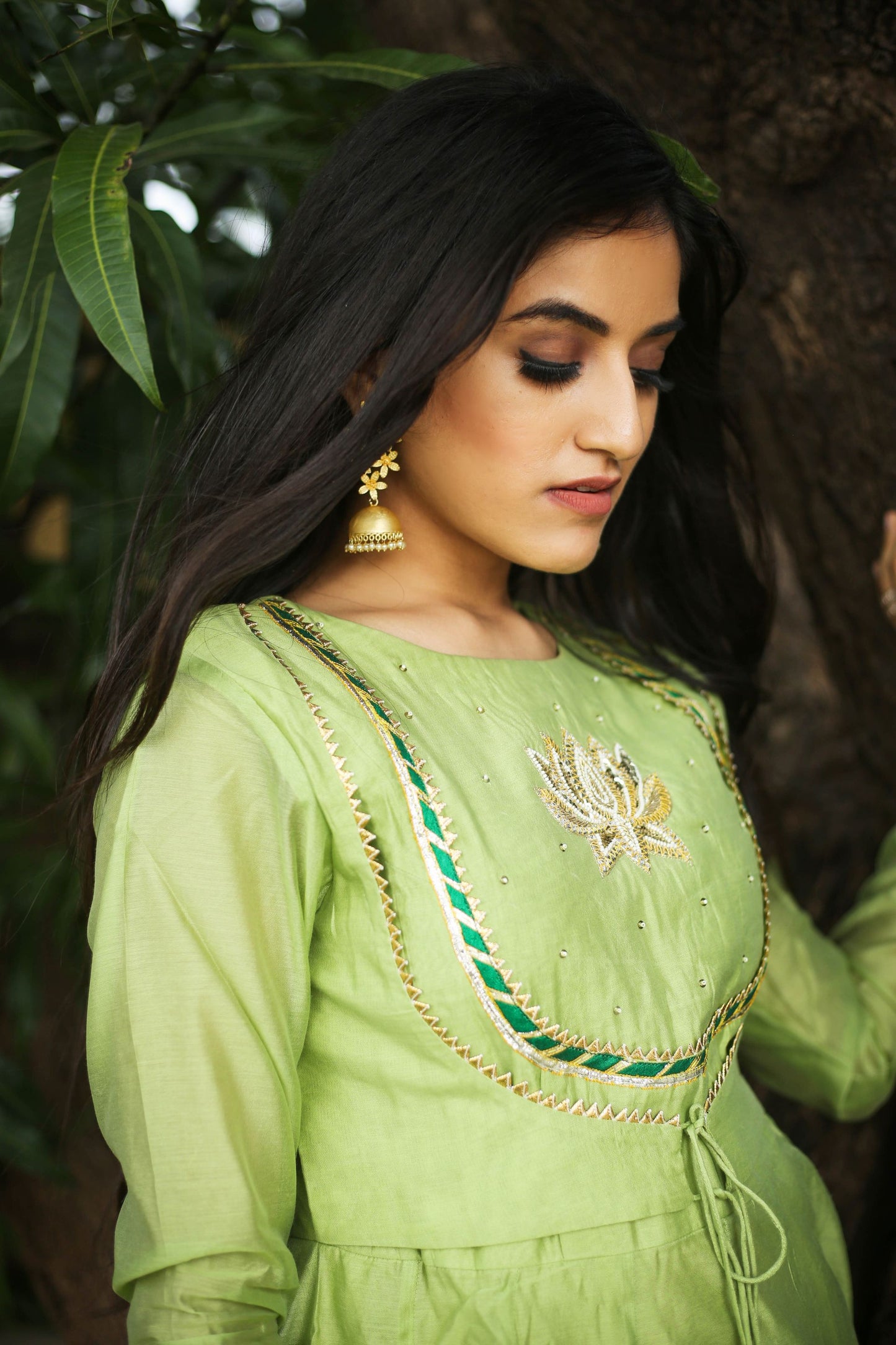 Green apple Traditional Dress