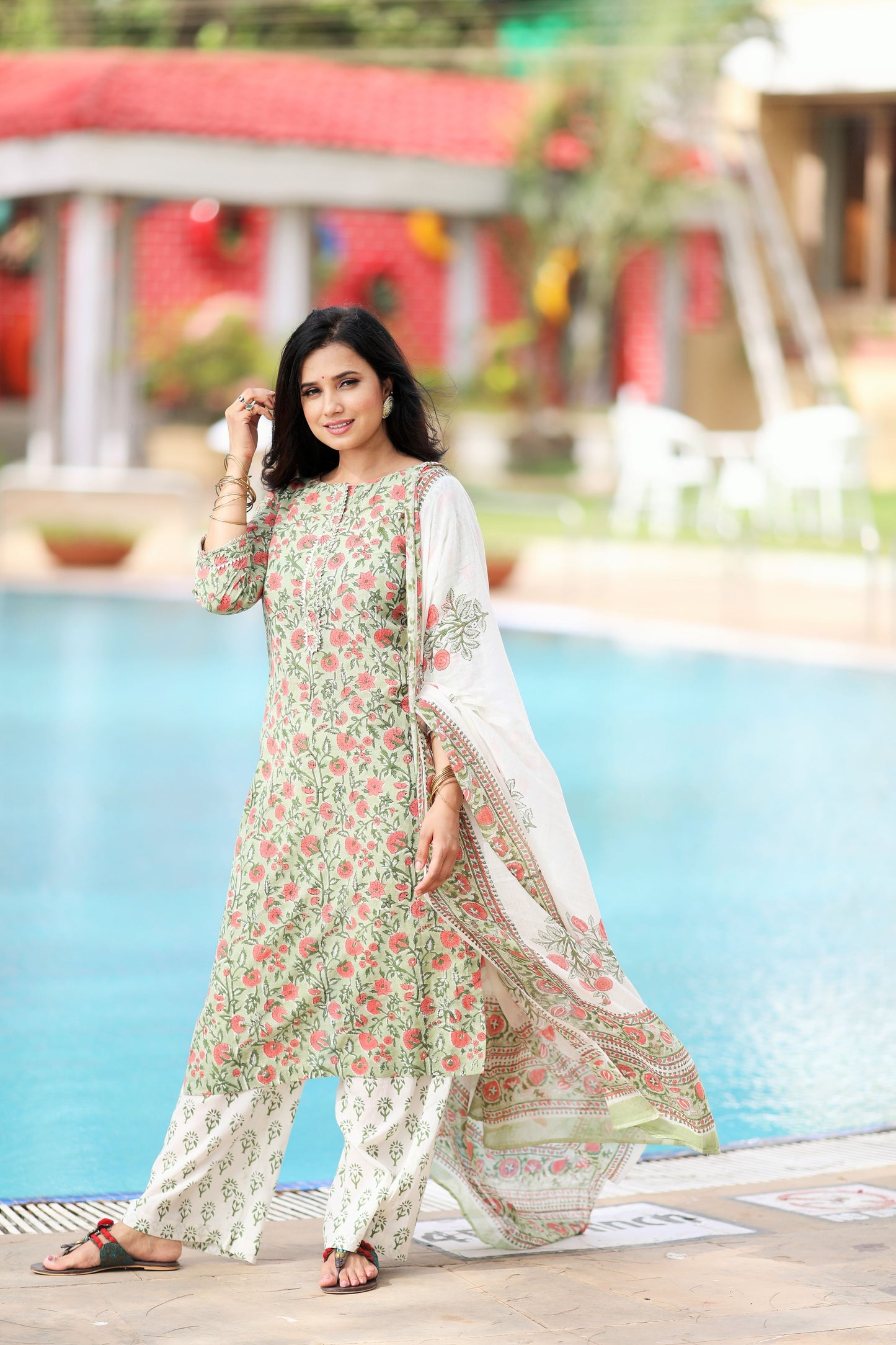 Classic Hand block Suit Set