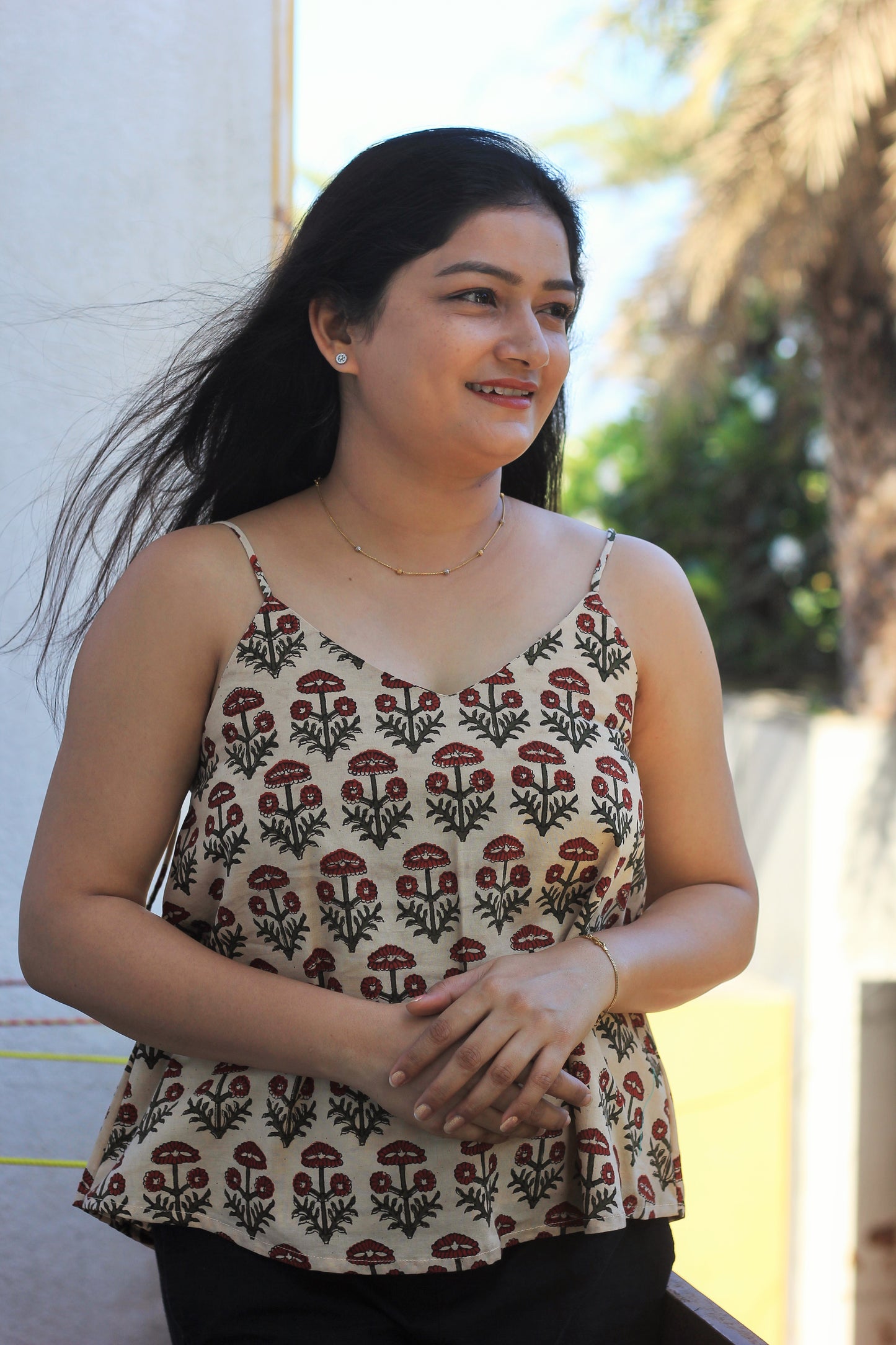 Beige Block Tunic