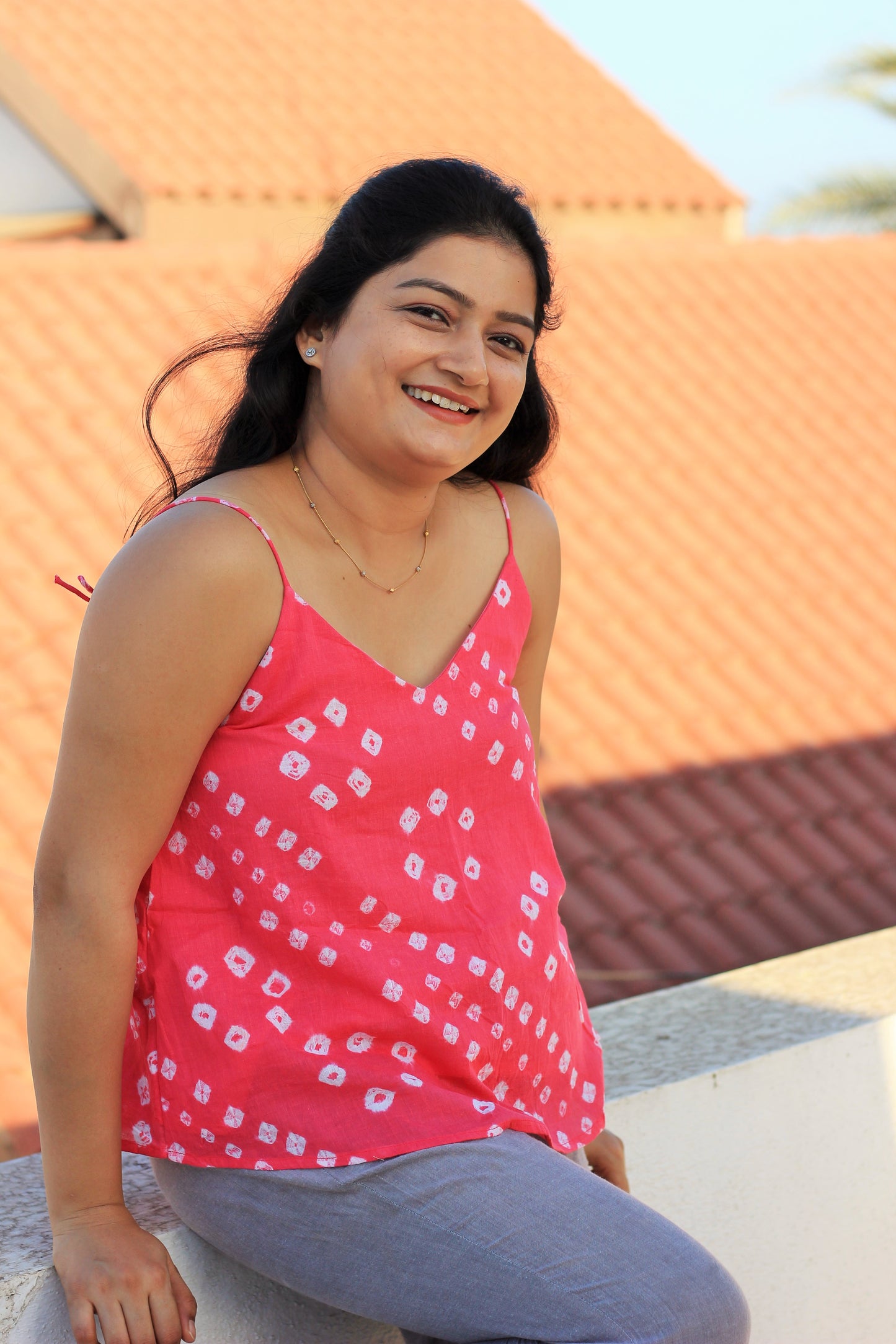 Pink Bandhani Tunic