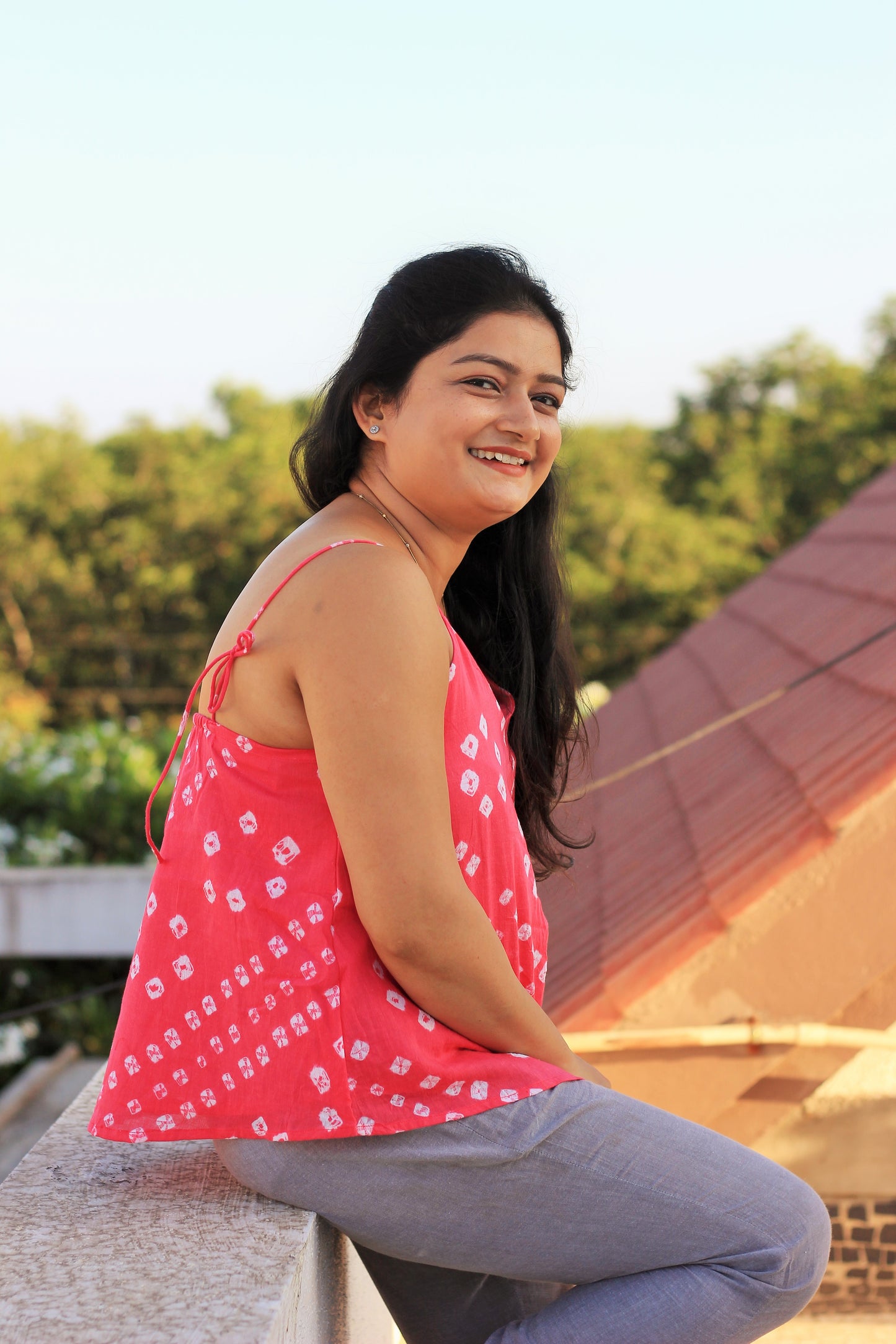 Pink Bandhani Tunic