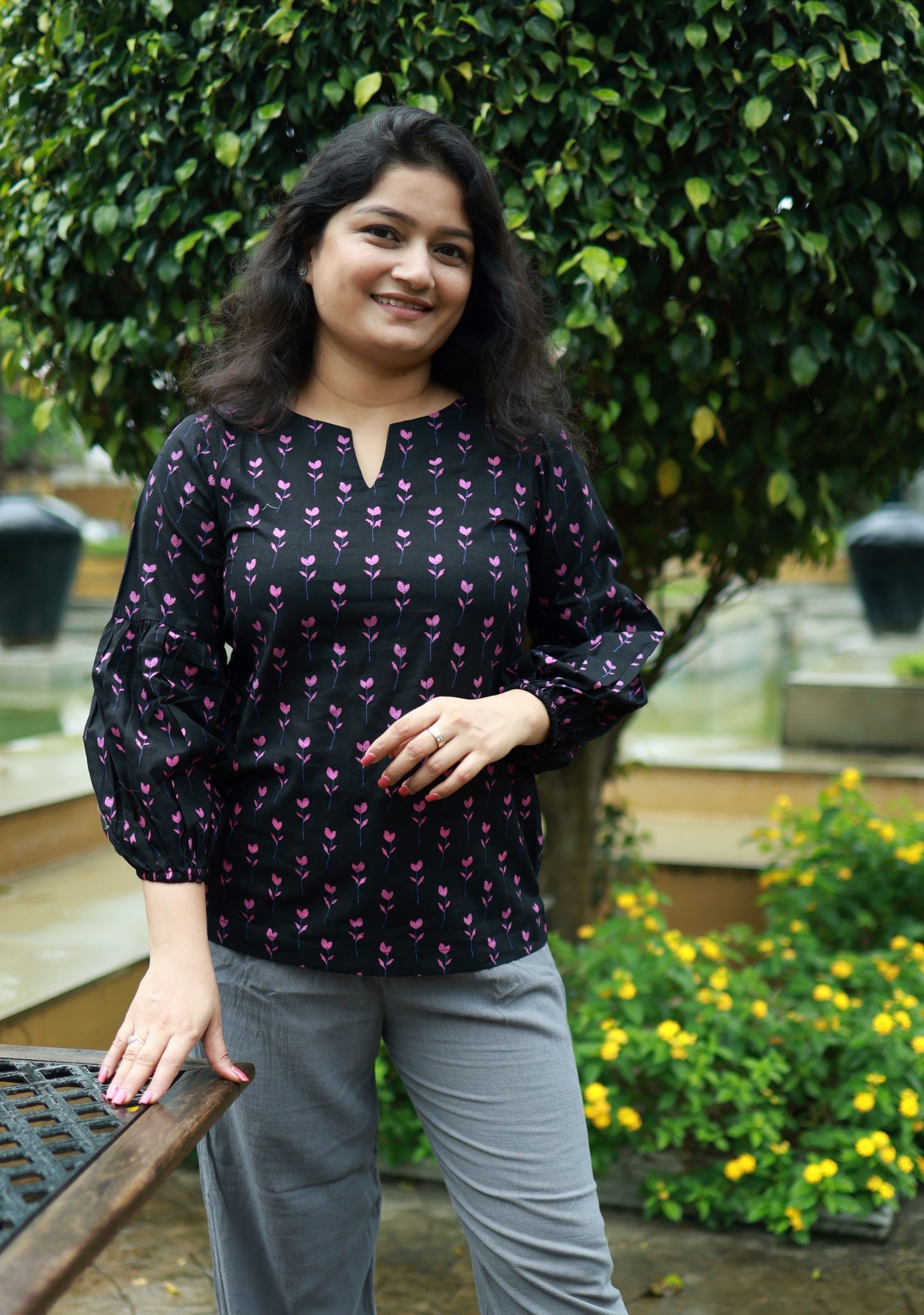 Pink Mini Floral Classic Top