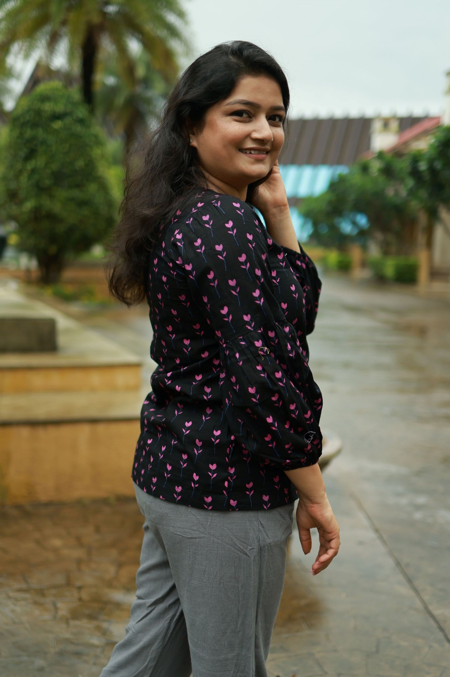 Pink Mini Floral Classic Top