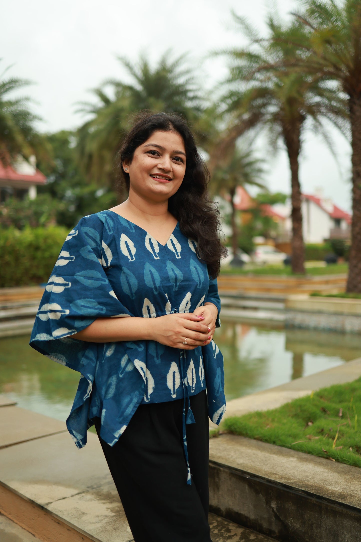 Indigo Kaftan Top
