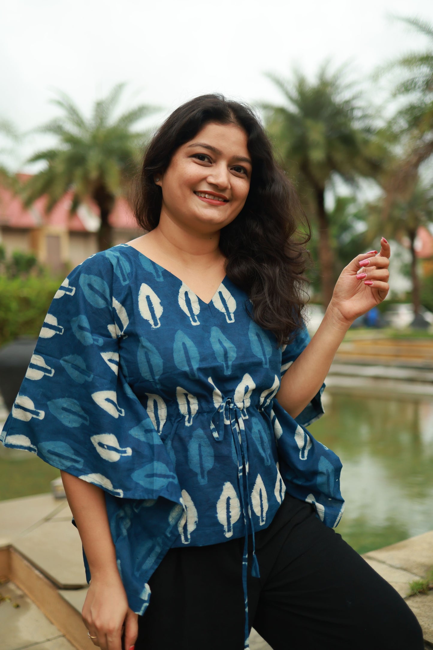 Indigo Kaftan Top