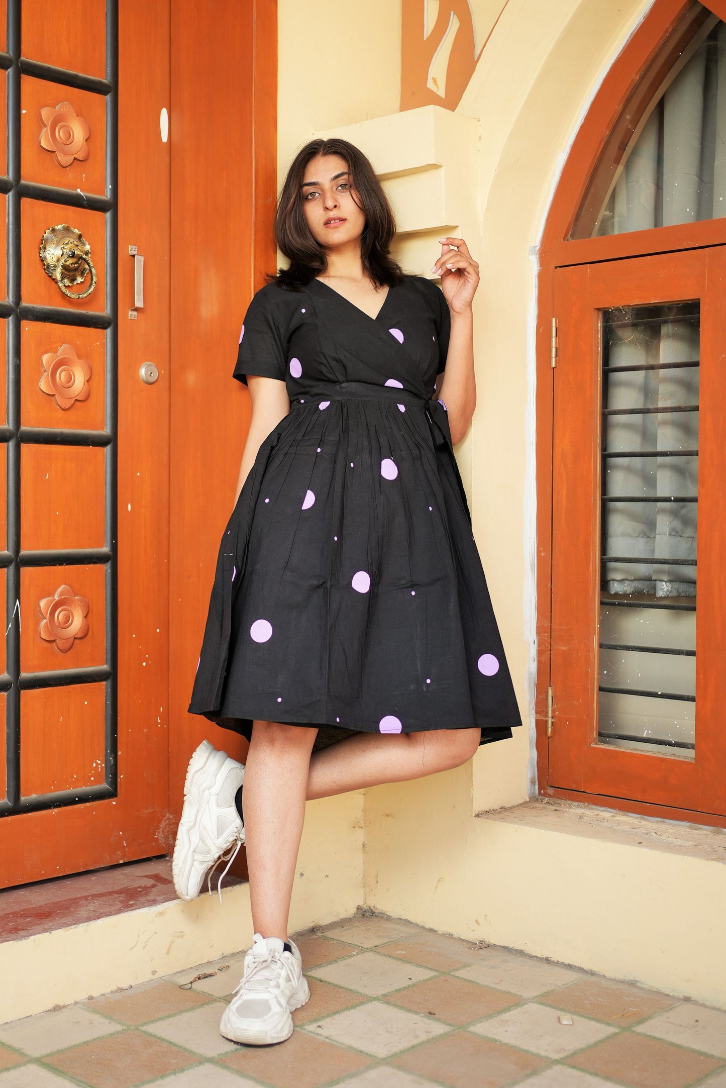 Blackberry Polka Dress