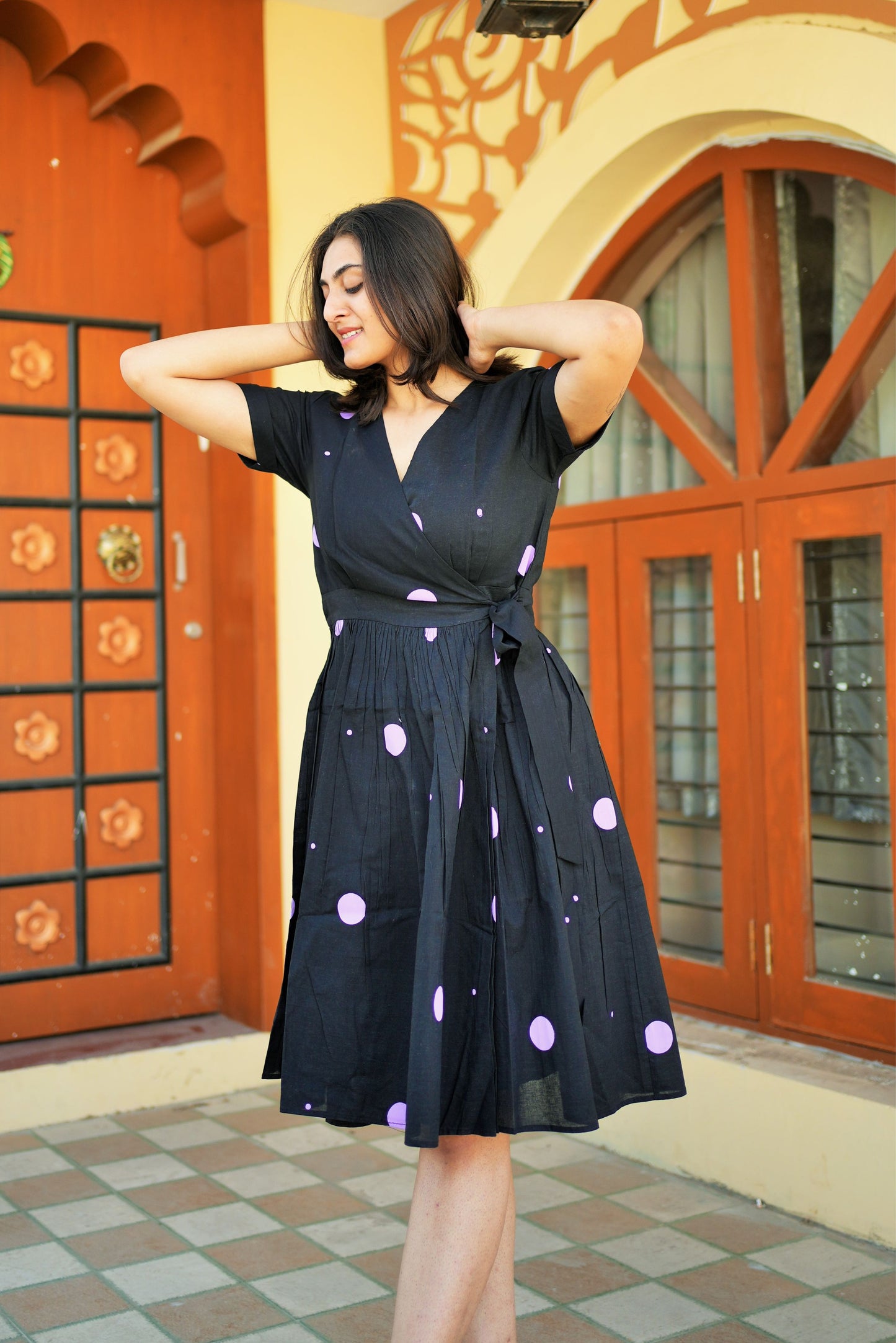 Blackberry Polka Dress