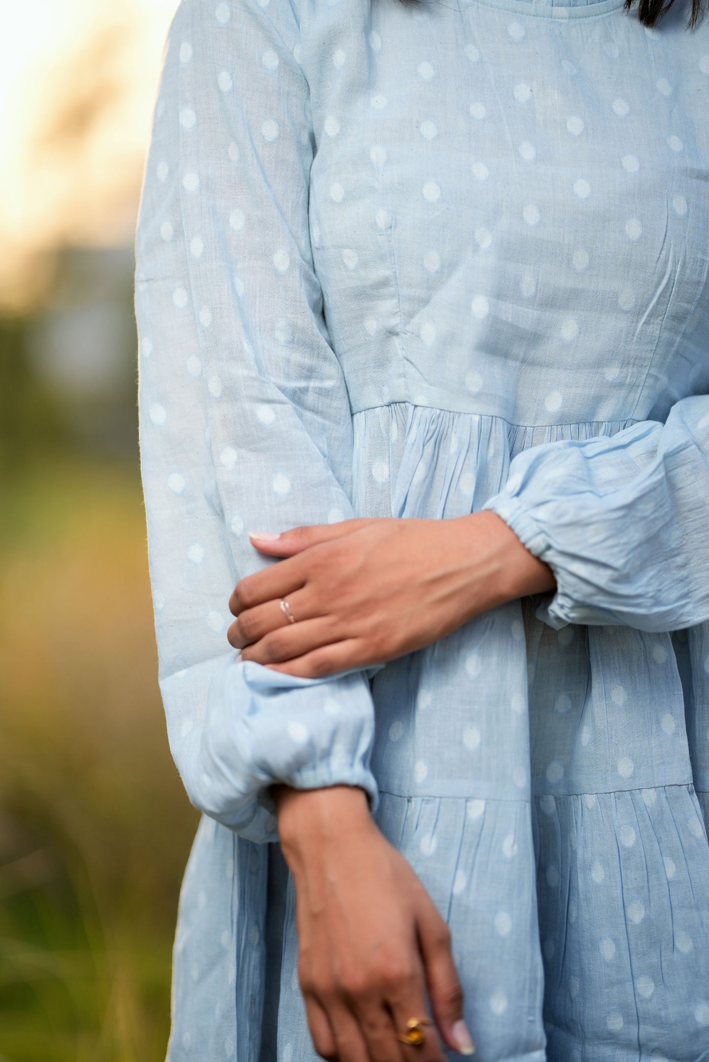 Ruffle Powder Blue Dress