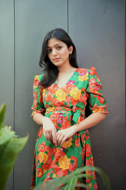 Green Floral Dress