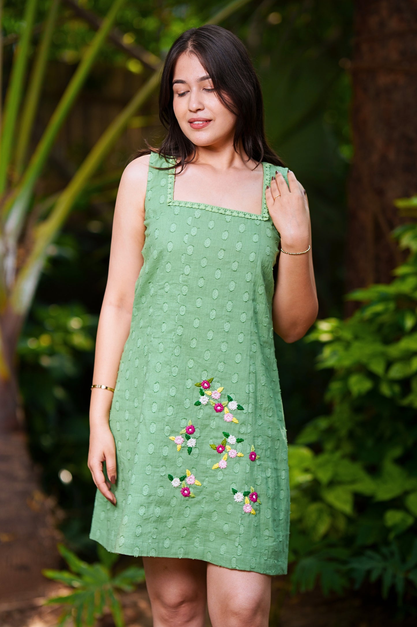 Sage Green Cotton Dress
