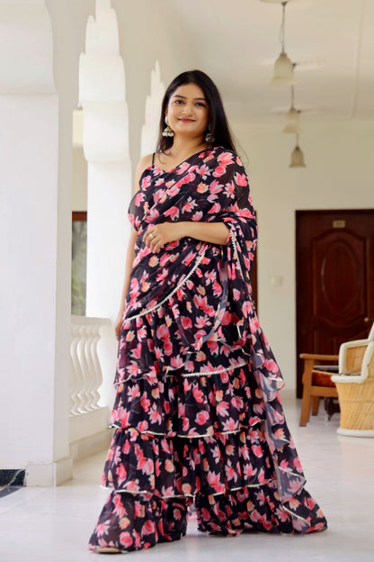 Black Lily Saree