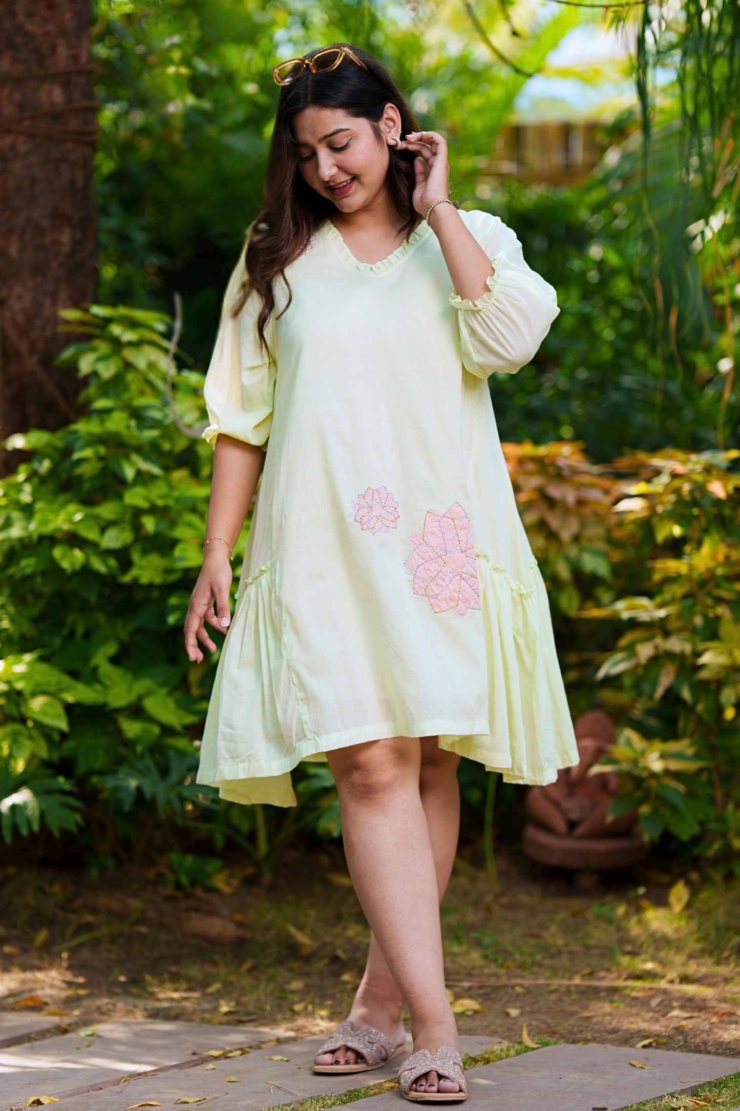 Breezy Mint Mulmul Dress