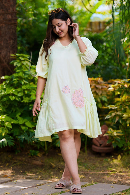 Breezy Mint Mulmul Dress