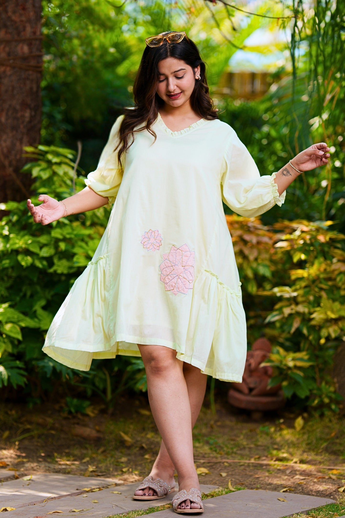 Breezy Mint Mulmul Dress