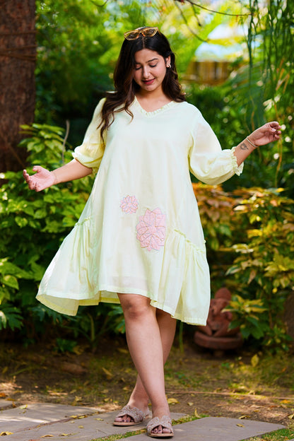 Breezy Mint Mulmul Dress