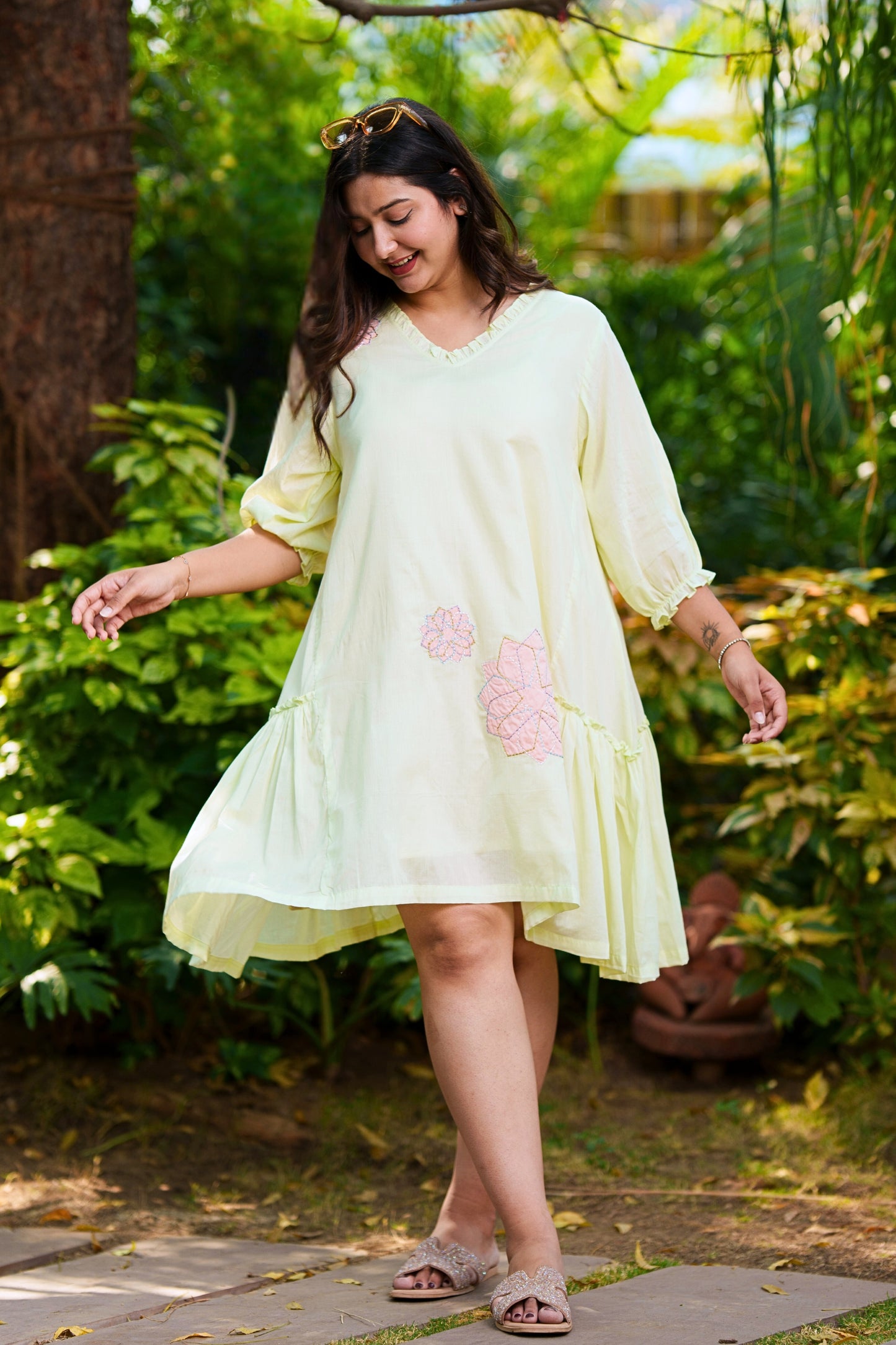 Breezy Mint Mulmul Dress