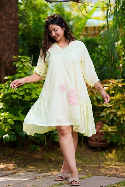 Breezy Mint Mulmul Dress