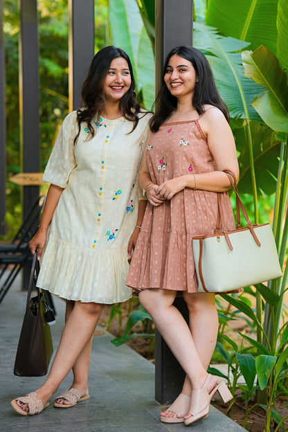 Earthy Cocoa Cotton Dress