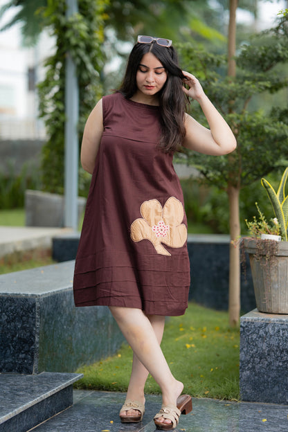 Coffee Brown Mulmul Dress