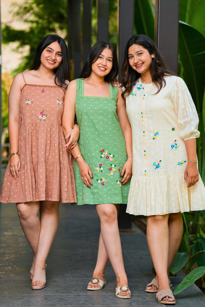 Earthy Cocoa Cotton Dress