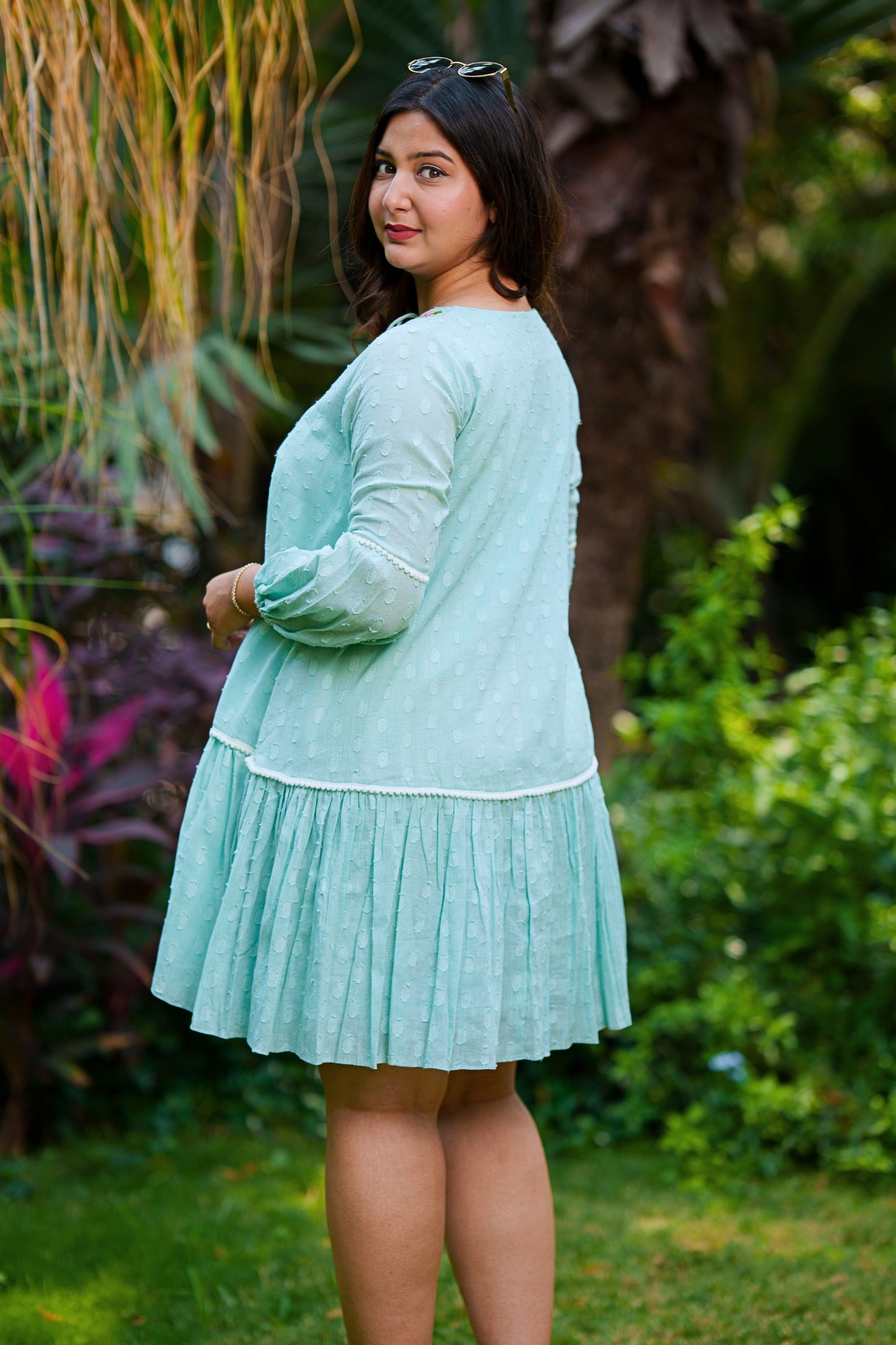 Sea Blue Cotton Dress