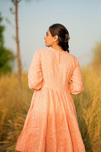 Ruffle Peach Dress