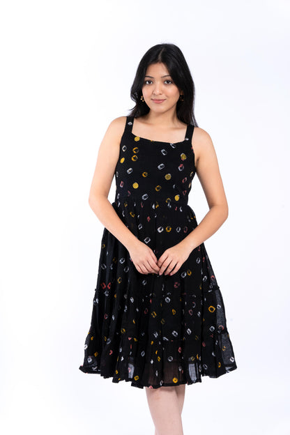 Black Bandhani Dress