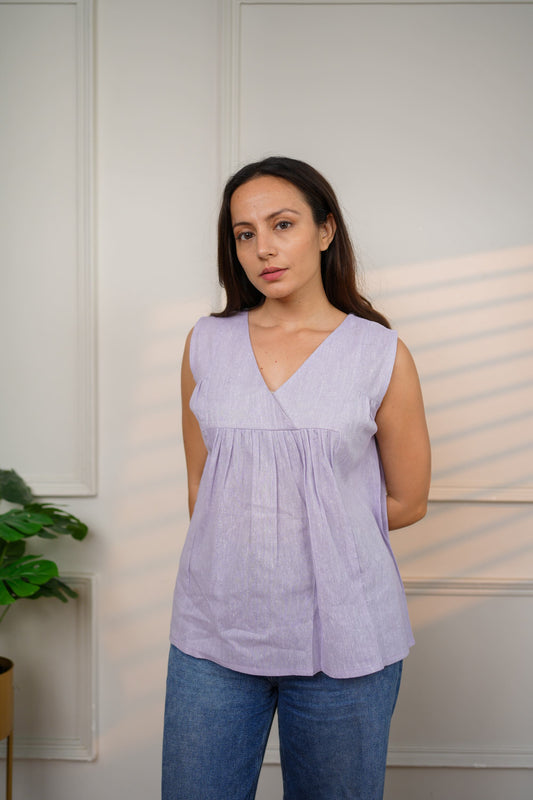 Classic Lavender Sleeveless Top