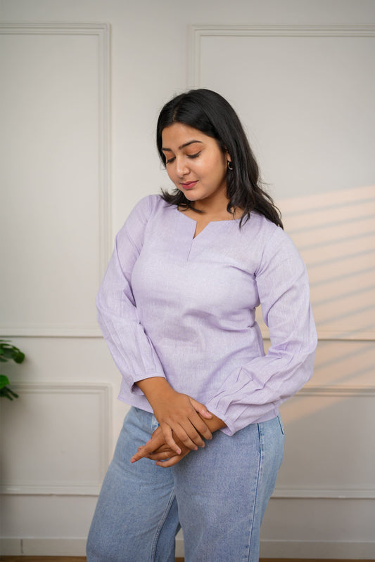 Classic Lavender Cotton Top