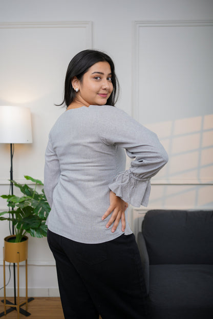 Stunning Grey Cotton Top