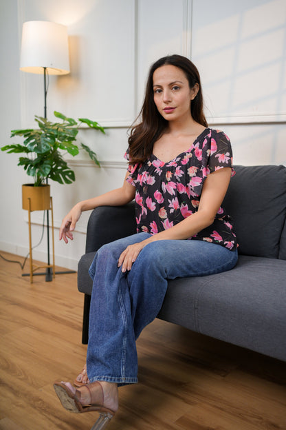 Black Lily Top