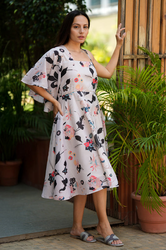 Swara One Shoulder Floral Dress