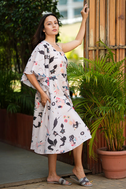 Swara One Shoulder Floral Dress