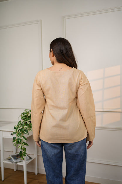 Classic Beige Cotton Top