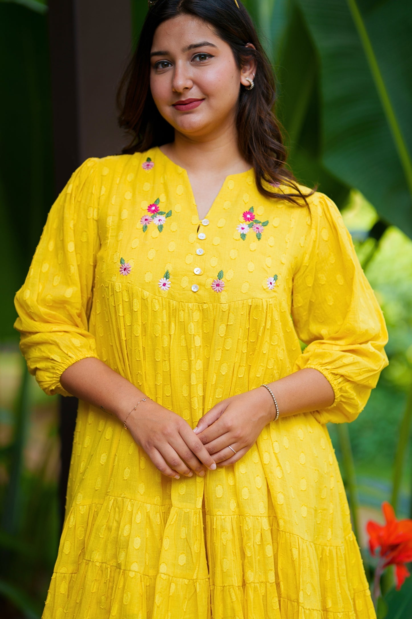 Lime Yellow Cotton Dress