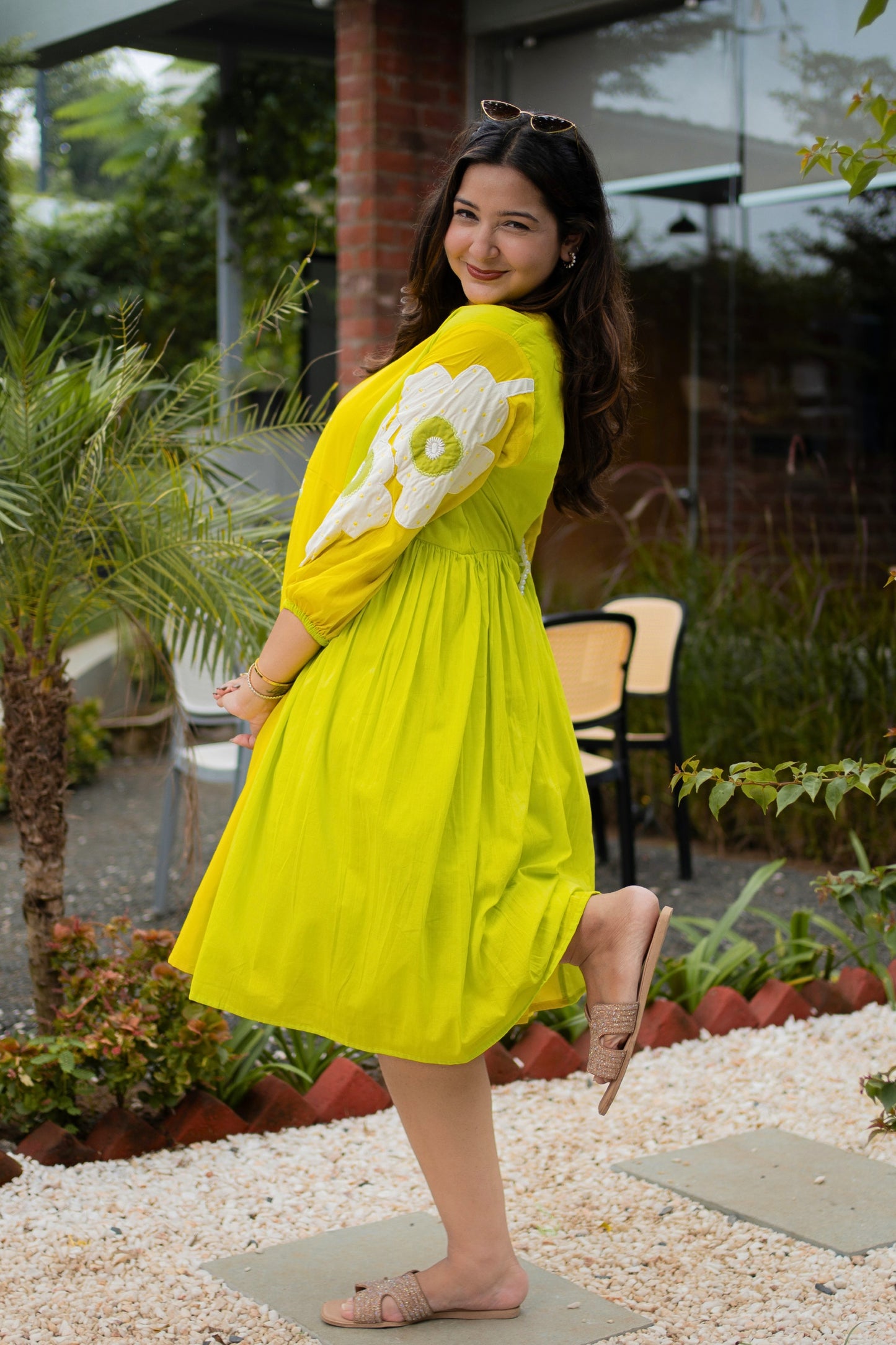 Sunshine Bloom Mulmul Dress