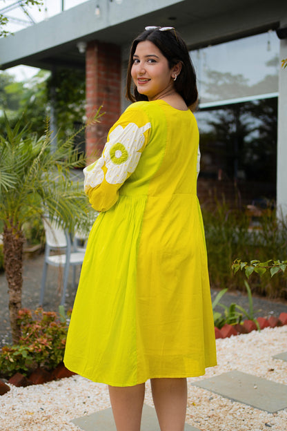 Sunshine Bloom Mulmul Dress