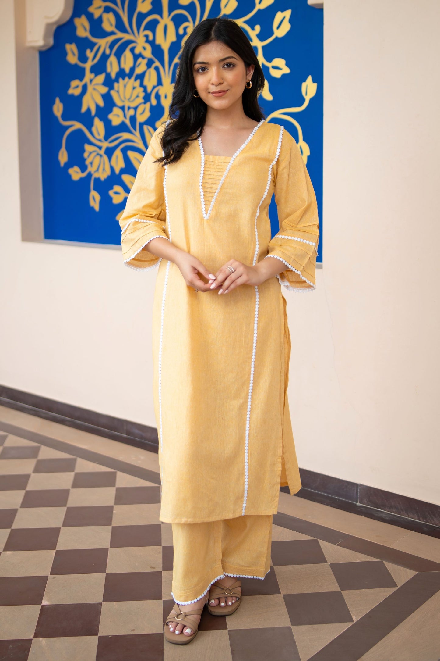 Classic Yellow Kurta Set