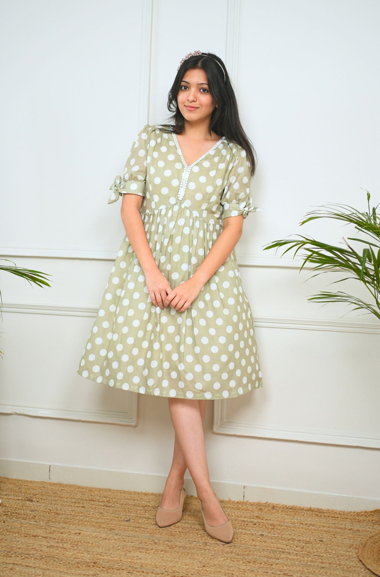 Fern Green Polka Dress