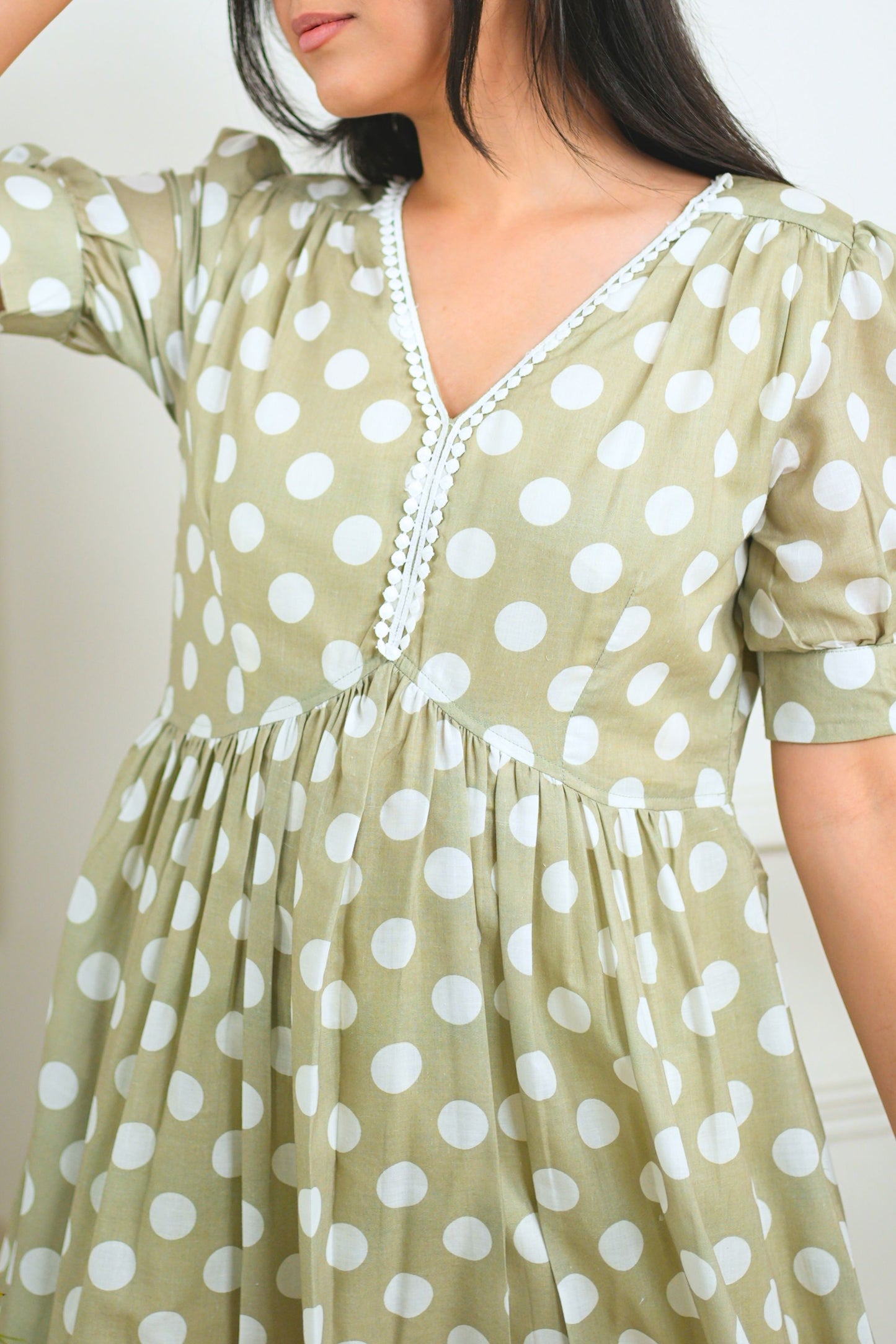 Fern Green Polka Dress