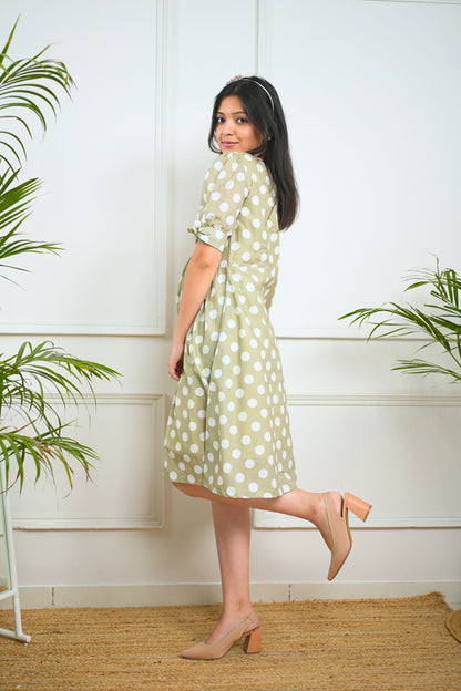 Fern Green Polka Dress